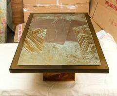 Armand Jonckers Stunning Acid Etched Brass Coffee Table Abstraction by Armand Jonckers - 507340