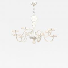 Armand Seguso Italian 1930s Murano Clear Glass Chandelier - 740926