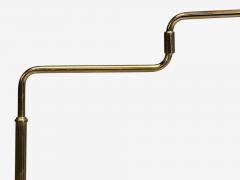 Armaturhantverk G teborg Articulating Floor Lamp Brass Fabric Sweden 1960s - 4462735