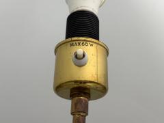 Armaturhantverk G teborg Articulating Floor Lamp Brass Fabric Sweden 1960s - 4462739