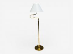 Armaturhantverk G teborg Articulating Floor Lamp Brass Fabric Sweden 1960s - 4492520