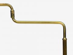 Armaturhantverk G teborg Articulating Floor Lamp Brass Fabric Sweden 1960s - 4492523