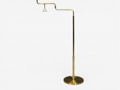 Armaturhantverk G teborg Articulating Floor Lamp Brass Fabric Sweden 1960s - 4492525