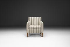 Armchair Upholstered in Striped Fabric Europe 1930s - 4431096