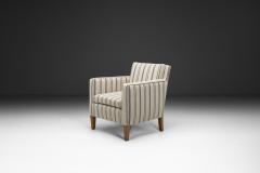 Armchair Upholstered in Striped Fabric Europe 1930s - 4431097