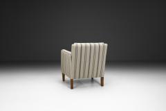 Armchair Upholstered in Striped Fabric Europe 1930s - 4431098