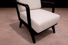 Armchair in Hardwood with Ebony Finish Boucle Unknown 1960s - 4546976
