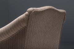 Armchair in Striped Upholstery Wooden Legs Europe circa 1950s - 4790701