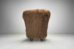 Armchair with Longhair Sheepskin and Bentwood Armrests Europe Mid 20th Century - 4293398