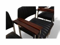 Armchairs in Steel Leather Rosewood Unknown 1960s Lot 173 342 - 4352029