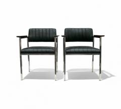 Armchairs in Steel Leather Rosewood Unknown 1960s Lot 173 342 - 4352030