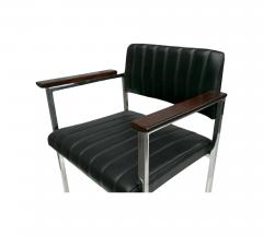 Armchairs in Steel Leather Rosewood Unknown 1960s Lot 173 342 - 4352035
