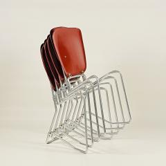 Armin Wirth Set of 4 Stacking Chairs by Armin Wirth and Aluflex 1950s - 3654283