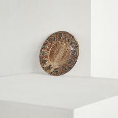 Armogr s Belgian Zodiac Studio Pottery Dish in Dark Brown Tones 1960s - 4609106