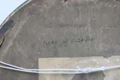 Arms of Aldridge Stitchwork in Oval Giltwood Frame - 1364232