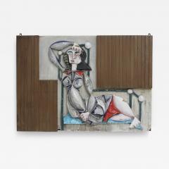 Arnaldo Miniati Ceramic and Wood Wall Patel by Arnaldo Miniati 1954 Italy - 3629779