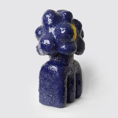 Arnauld Le Calv BLUE GUARDIAN glass and ceramic small sculpture - 4715437