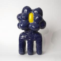 Arnauld Le Calv BLUE GUARDIAN glass and ceramic small sculpture - 4715439