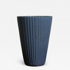 Arne Bang Danish Stoneware Ceramic Vase in Blue - 3373521