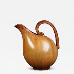 Arne Bang Jug with handle decorated with brown glaze - 1295969
