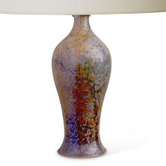 Arne Bang Table lamp with Pointillist style glazing by Arne Bang - 993826