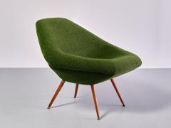 Arne Dahl n Pair of Arne Dahl n Lounge Chairs in Green Boucl and Teak Sweden 1960s - 3481025