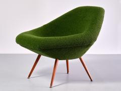 Arne Dahl n Pair of Arne Dahl n Lounge Chairs in Green Boucl and Teak Sweden 1960s - 3481028