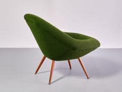 Arne Dahl n Pair of Arne Dahl n Lounge Chairs in Green Boucl and Teak Sweden 1960s - 3481030