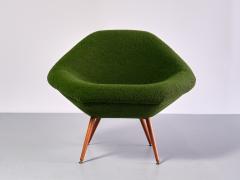 Arne Dahl n Pair of Arne Dahl n Lounge Chairs in Green Boucl and Teak Sweden 1960s - 3481031