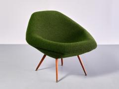 Arne Dahl n Pair of Arne Dahl n Lounge Chairs in Green Boucl and Teak Sweden 1960s - 3481032