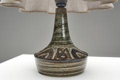 Arne Finne Nielsen Pair of Model 3076 2 Glazed Table Lamps by Arne Nielsen Denmark ca 1960s - 4785089