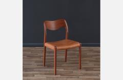 Arne Hovmand Olsen Arne Hovmand Olsen Model 71 Teak Leather Dining Chairs - 3489515