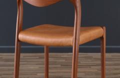 Arne Hovmand Olsen Arne Hovmand Olsen Model 71 Teak Leather Dining Chairs - 3489521