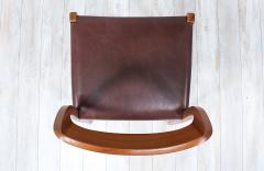 Arne Hovmand Olsen Arne Hovmand Olsen Model 71 Teak Wood Leather Dining Chairs for J L M llers - 3436373