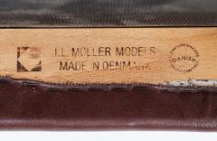 Arne Hovmand Olsen Arne Hovmand Olsen Model 71 Teak Wood Leather Dining Chairs for J L M llers - 3436378