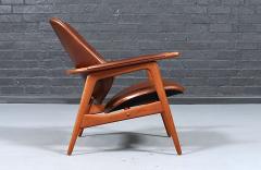 Arne Hovmand Olsen Arne Hovmand Olsen Teak Cognac Leather Lounge Chair for Mogens Kold - 4790484