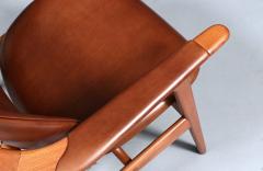 Arne Hovmand Olsen Arne Hovmand Olsen Teak Cognac Leather Lounge Chair for Mogens Kold - 4790486