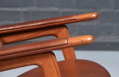 Arne Hovmand Olsen Arne Hovmand Olsen Teak Cognac Leather Lounge Chair for Mogens Kold - 4790489