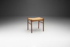 Arne Hovmand Olsen Arne Hovmand Olsen Teak and Paper Cord Stool Denmark 1950s - 2171765