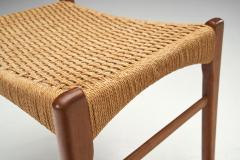 Arne Hovmand Olsen Arne Hovmand Olsen Teak and Paper Cord Stool Denmark 1950s - 2171772