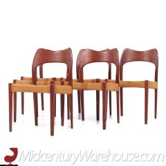 Arne Hovmand Olsen Arne Hovmand Olsen for Mogens Kold Danish Teak Papercord Dining Chairs - 3683964