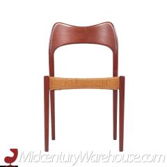 Arne Hovmand Olsen Arne Hovmand Olsen for Mogens Kold Danish Teak Papercord Dining Chairs - 3683966