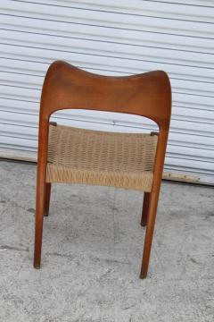 Arne Hovmand Olsen Arne Hovmand Olsen for Mogens Kold MCM Danish Teak Papercord Dining Chairs 8 - 3781157