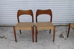 Arne Hovmand Olsen Arne Hovmand Olsen for Mogens Kold MCM Danish Teak Papercord Dining Chairs 8 - 3781158