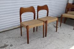 Arne Hovmand Olsen Arne Hovmand Olsen for Mogens Kold MCM Danish Teak Papercord Dining Chairs 8 - 3781159