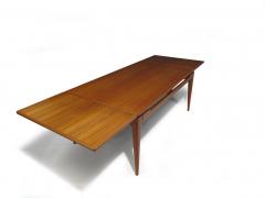 Arne Hovmand Olsen Danish Arne Hovmand Olsen Large Teak Dining Table with Leaves 6 10 Guests - 4057752