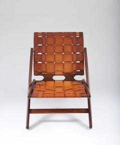 Arne Hovmand Olsen Danish Easy Chair by Arne Hovmand Olsen in Leather and Walnut - 2277447