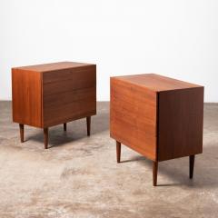 Arne Hovmand Olsen Danish Modern Nightstands by Arne Hovmand Olsen 4 Drawer Cabinets in Teak - 3373860