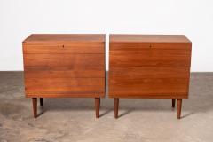 Arne Hovmand Olsen Danish Modern Nightstands by Arne Hovmand Olsen 4 Drawer Cabinets in Teak - 3373862