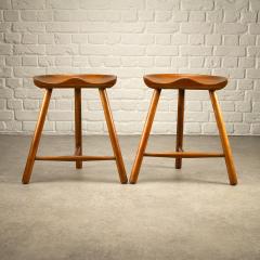 Arne Hovmand Olsen Pair of Shoemaker s Stools by Arne Hovmand Olsen Denmark 1950s - 3895267